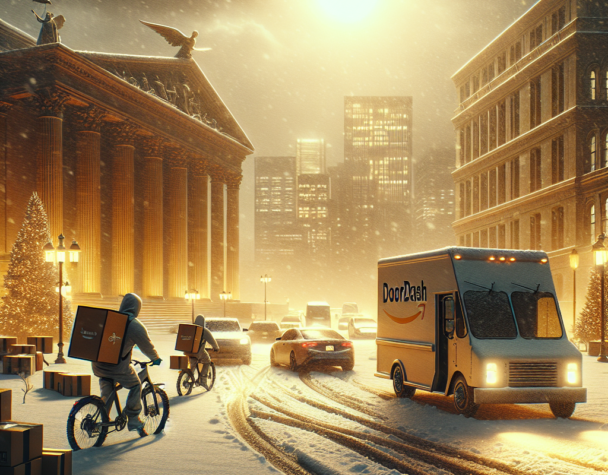 DoorDash: Storm Hits, NYC Tip Law, Amazon Threats!