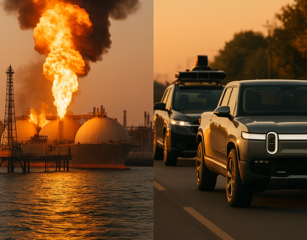 Qatar LNG Strike Sends Oil Up; Uber Invests Rivian