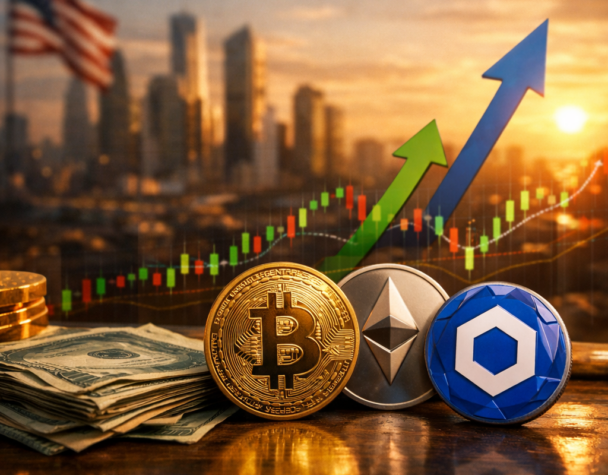 Weaker USD Spurs Bitcoin Rally; LINK Gains 3.4%!!!