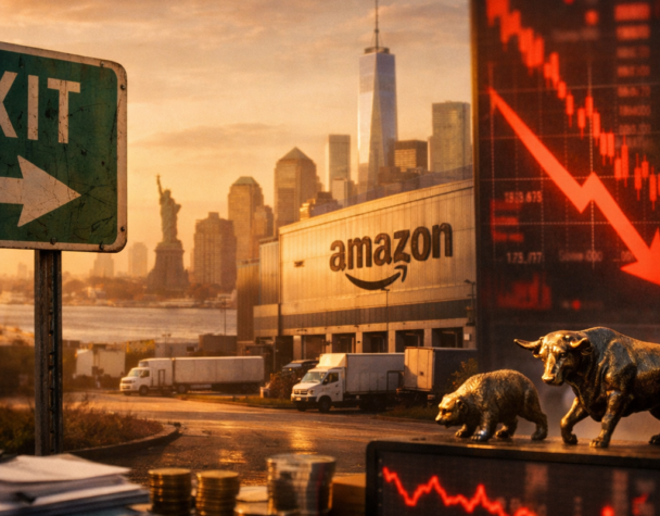 Berkshire Exit, AWS Worries Push AMZN Down (DJ30)!