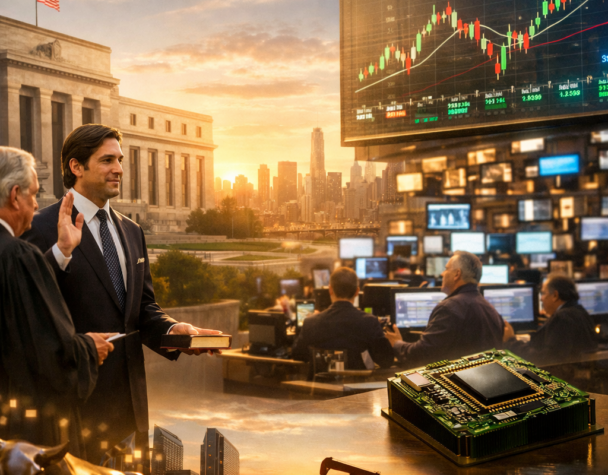 Dow Hits Record as Warsh Sworn In; Tech Rallies