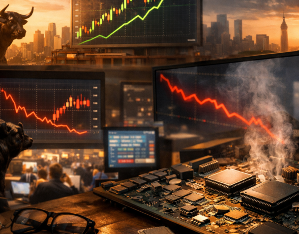 S&amp;P Close Near Records; Chips Trigger Big Drop Now