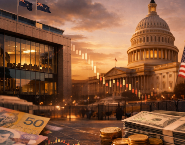 RBA Holds, USD Strengthens on U.S. Shutdown