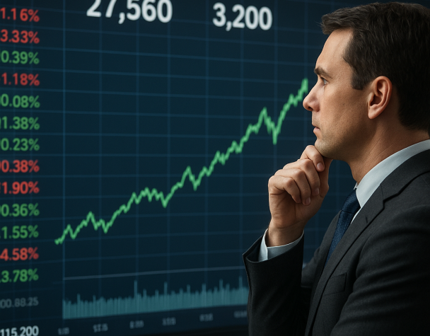 U.S. Stock Markets Hover Near Record Highs Amid Mixed Economic Signals