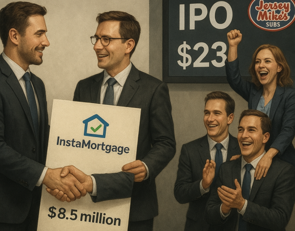 reAlpha Completes $8.5 Million Acquisition of InstaMortgage; Jersey Mike’s Closes IPO at $23 per Share