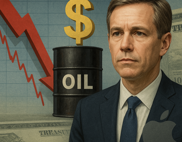 U.S. Stocks Dip as Oil Tops $100 and Treasury Yields Rise; Apple Dips Post New CEO Launch
