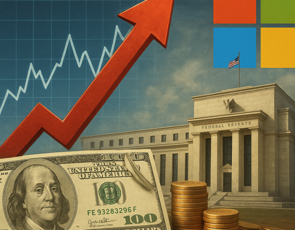 UBS Sees Two More Fed Rate Hikes as Microsoft’s $450B One‑Day Surge Sets Record