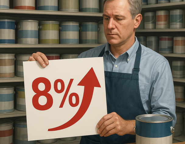 Sherwin‑Williams Installs 8% Price Increase for Paint Stores Group Effective Sept. 1 Amid Continued Raw Material Inflation